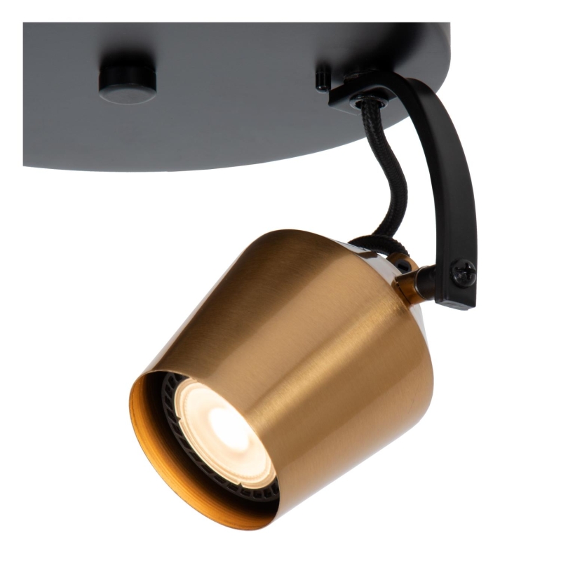 Lucide EMILE - Ceiling spotlight - Ø 20 cm - 2xGU10 - Matt Gold / Brass